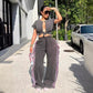 Multicolor Tassel Print Matching Set